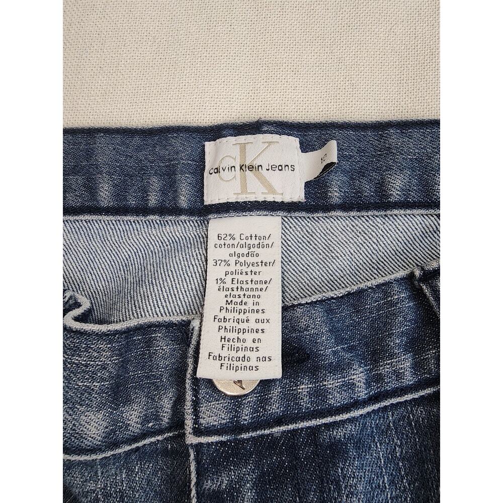 Calvin Klein Criss Cross Pocket Detail Straight Leg Jeans Size 10 - Picture 9 of 15